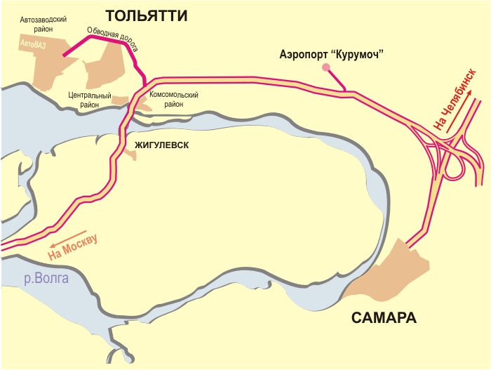 Волжский мост самара на карте схема